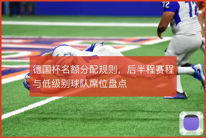 德国杯名额分配规则，后半程赛程与低级别球队席位盘点